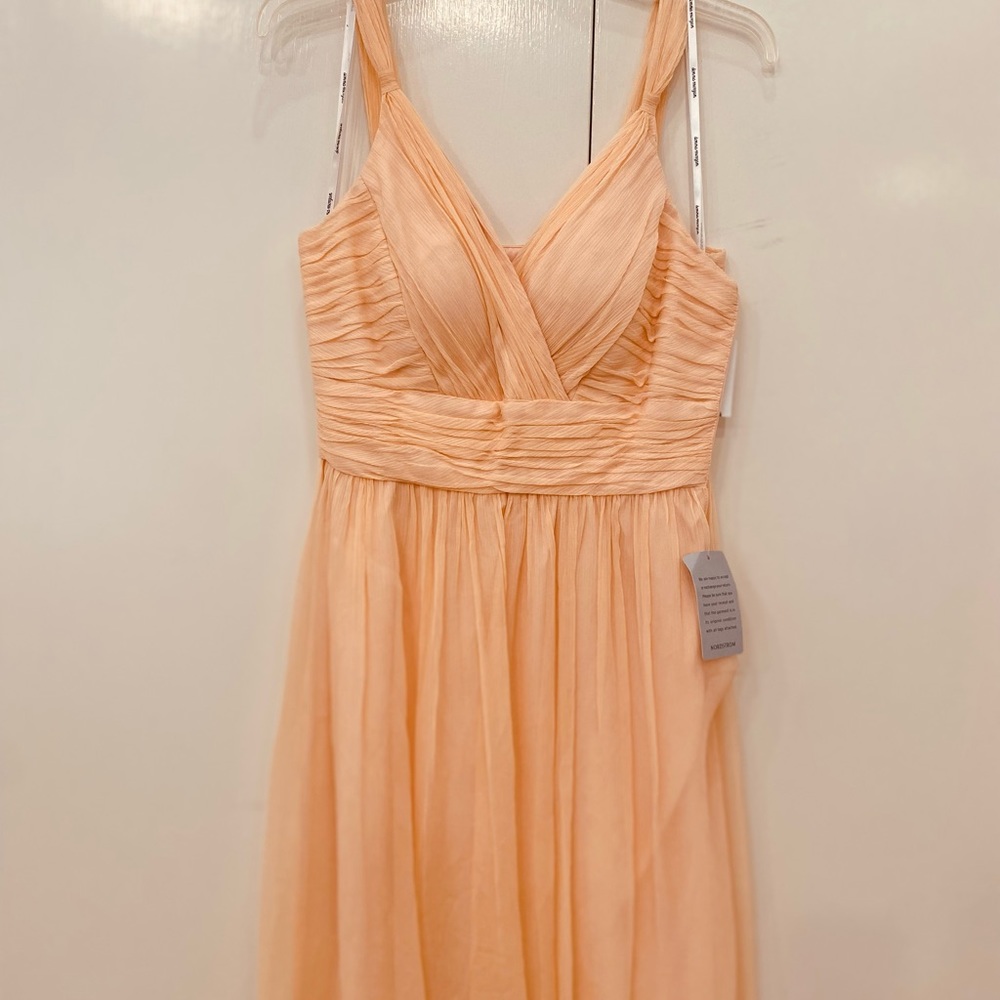 Donna Morgan Peach Silk Dress